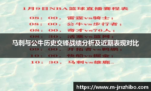 马刺与公牛历史交锋战绩分析及近期表现对比